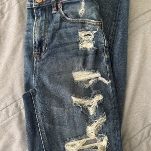 American Eagle Navy blue Mom jeans Stretch